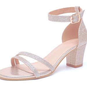 Sparkly chunky heels